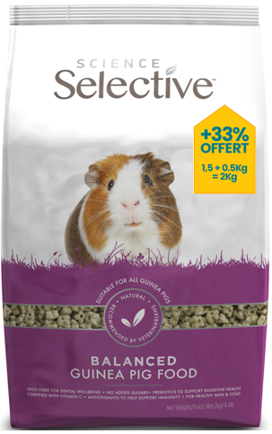 Supreme Science - Aliment Selective pour Cochon d'Inde - 1,5Kg + 0,5Kg Offert Image num&eacute;ro 1