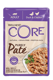 WELLNESS CORE - Repas Complet Purely Pâté au Poulet & Canard - 85g