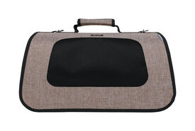 Wouapy - Sac de Transport Pliable Beige pour Chien - 49x27x26,5cm