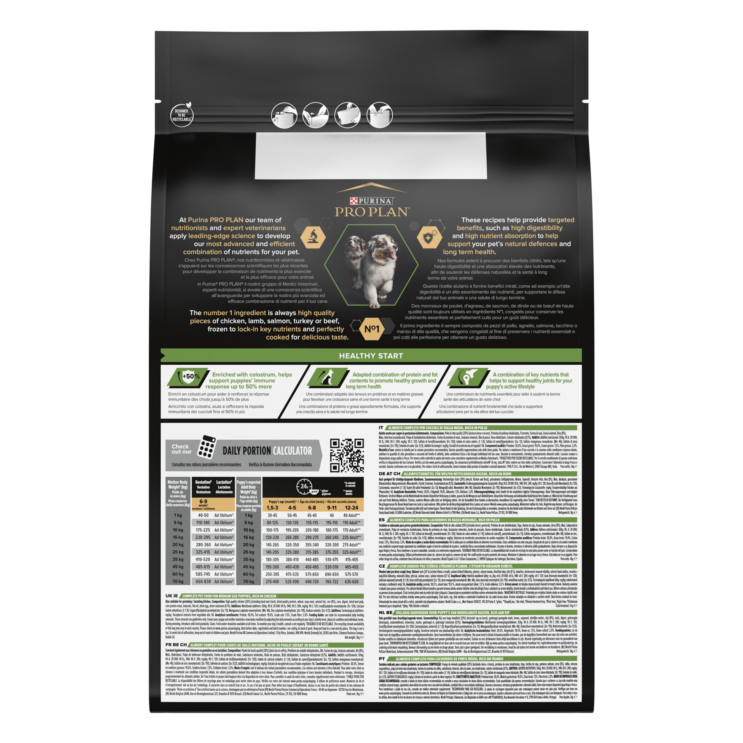 Pro Plan - Croquettes HEALTHY START Medium Poulet pour Chiots - 3Kg Image num&eacute;ro 3