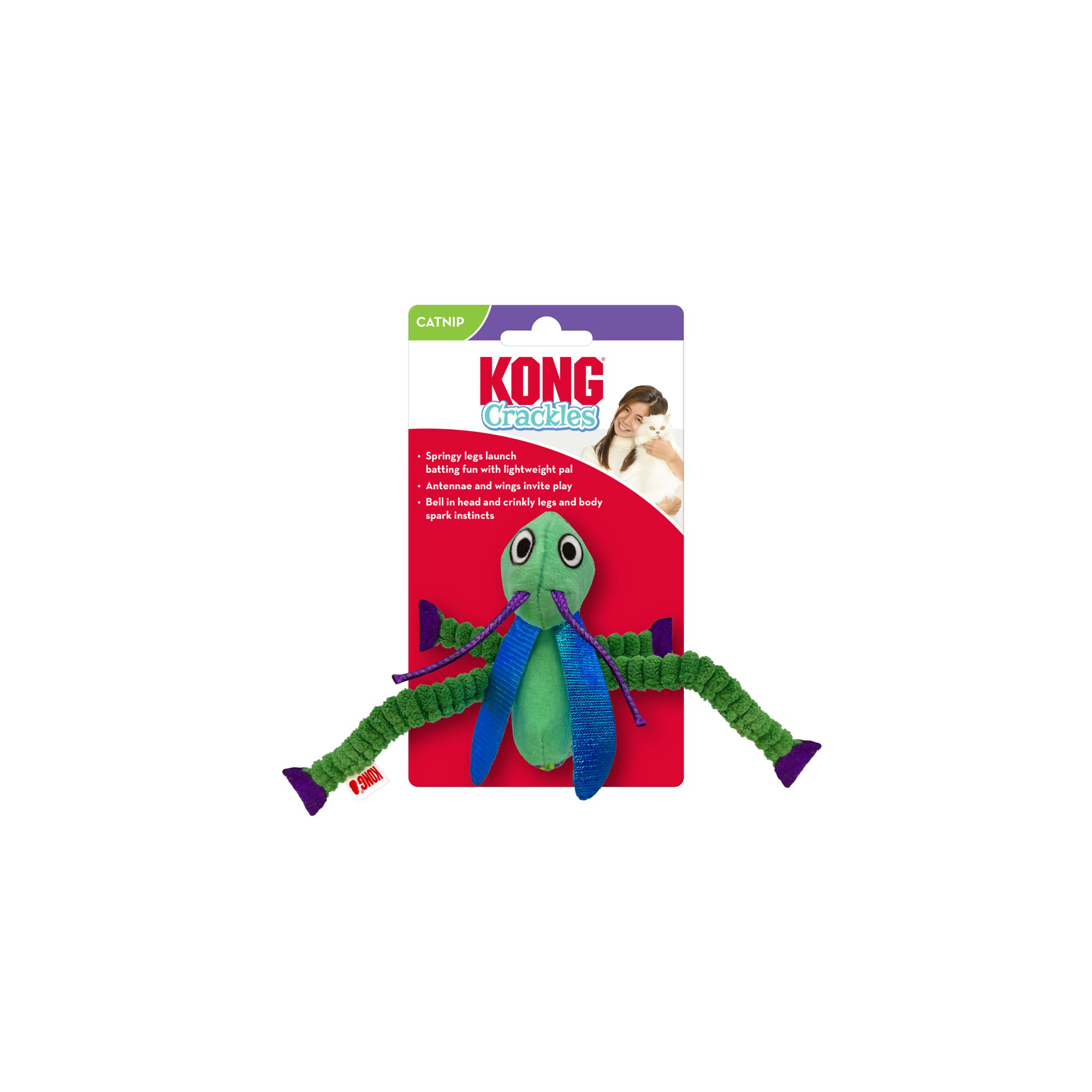 KONG - Jouet Crackles Sauterelle pour Chats Image num&eacute;ro 1