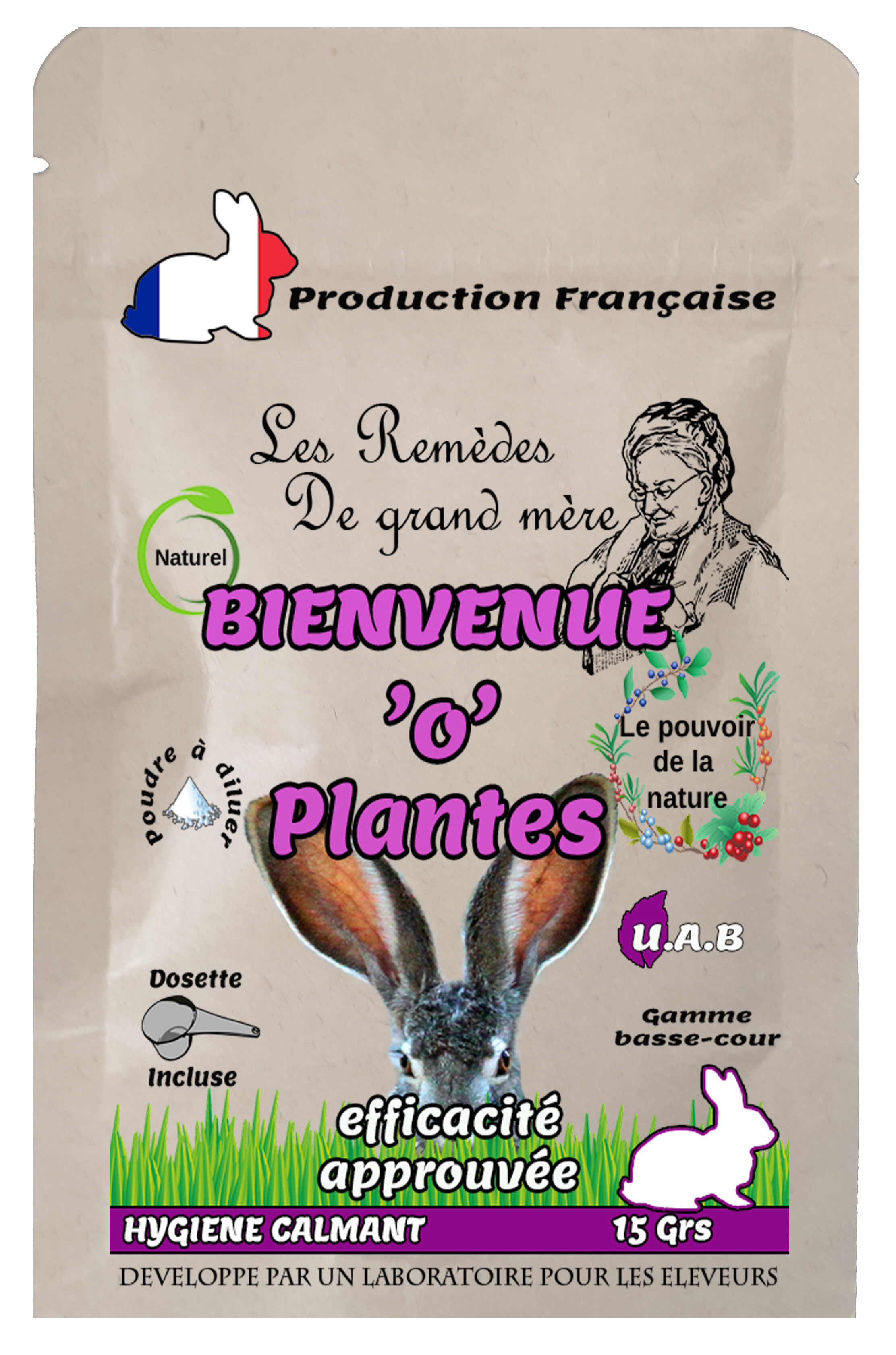 Animalgeo - BIENVENUE'O'PLANTES LAPIN-SACHET- 15 GRS Image num&eacute;ro 1