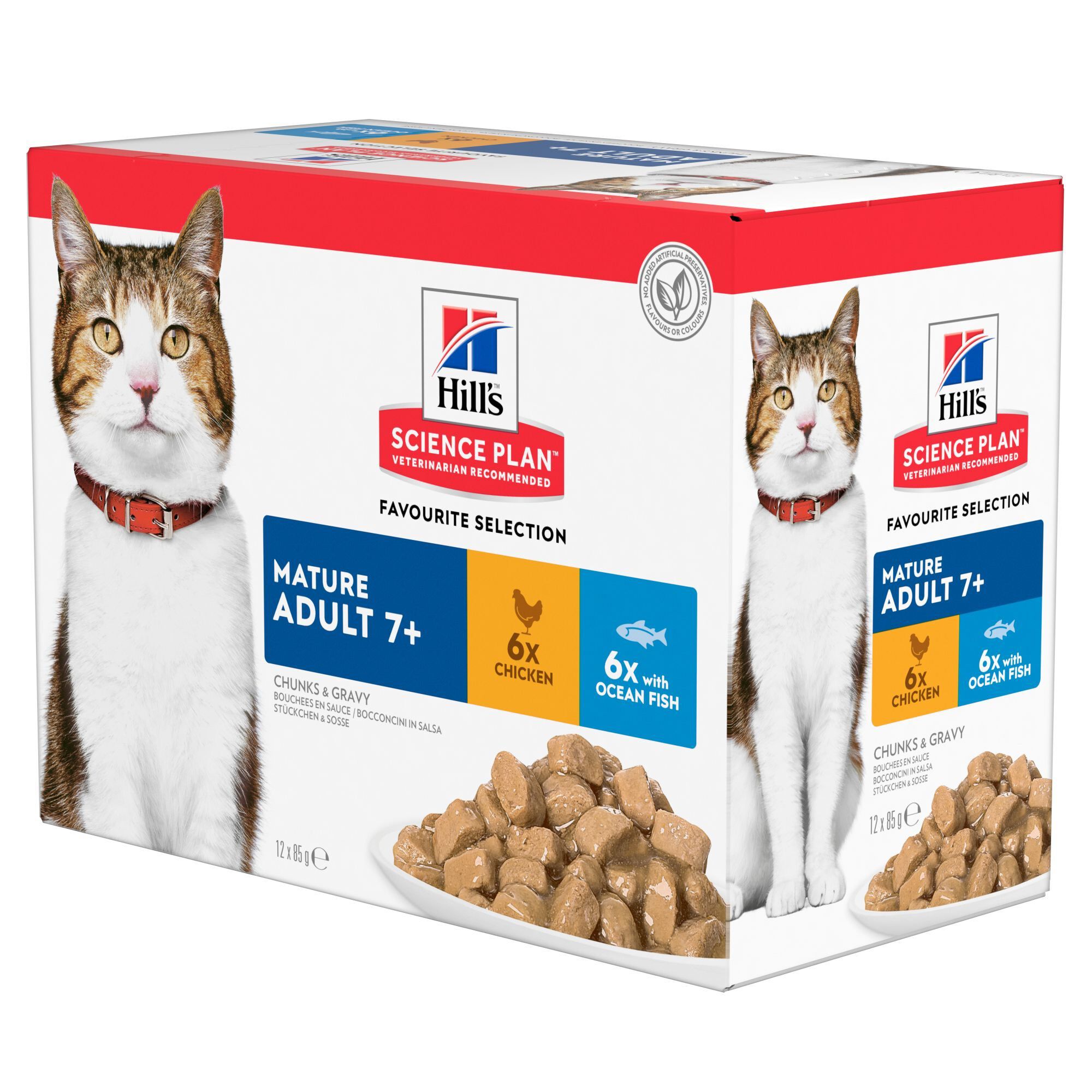 Hill's Science Plan - Mature Adult Multipack 12 Sachets Repas Pour Chat Ag&eacute; Poulet Et Poisson -12x85g Image num&eacute;ro 1