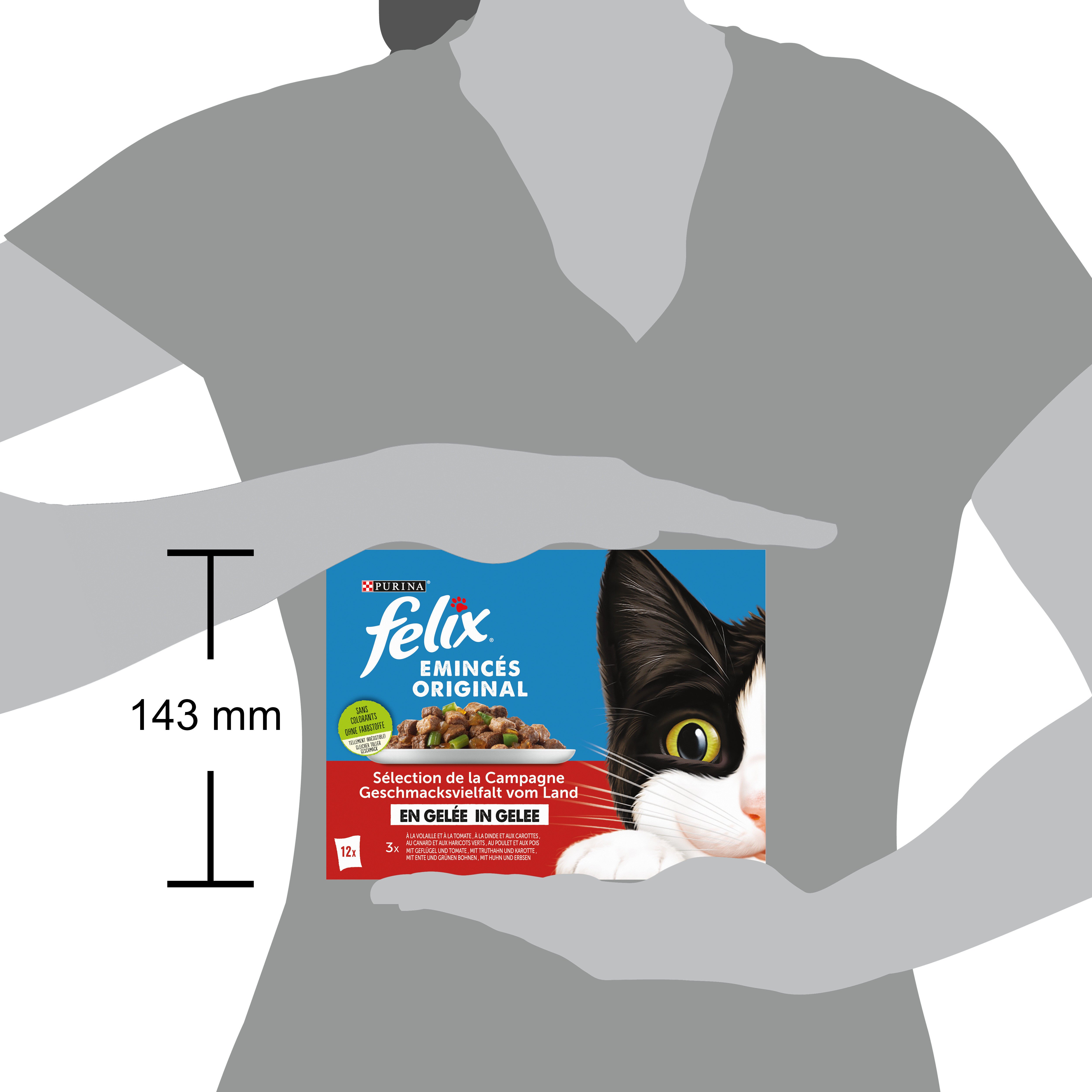 FELIX - Sachets Fra&icirc;cheur Eminc&eacute;s en Gel&eacute;e Volaille et L&eacute;gumes pour chats adultes - 12x85g Image num&eacute;ro 5