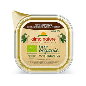 Almo Nature - Pâtée en Barquette Daily Menu Bio au Veau et Légumes pour Chien