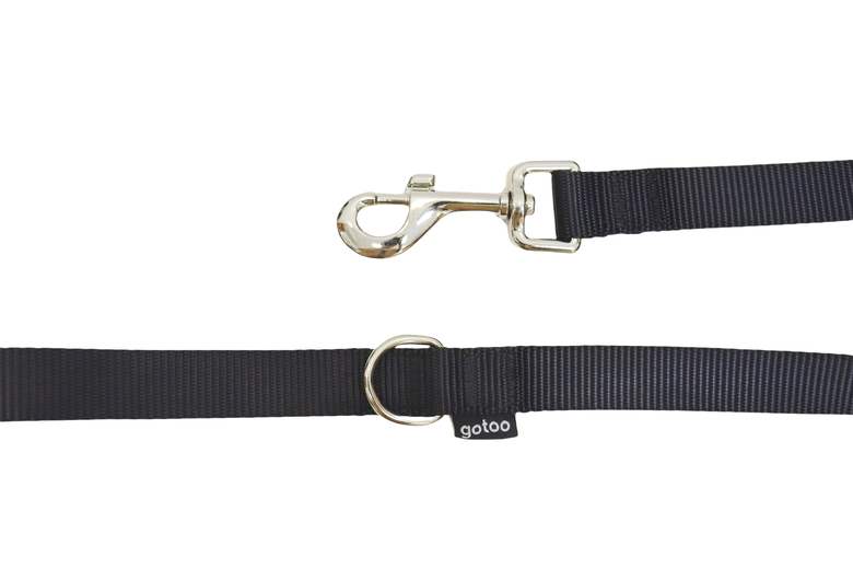 Gotoo - Laisse Essentials en Nylon pour Chien - Noir Image numéro 2 Gotoo - Laisse Essentials en Nylon pour Chien - Noir Image numéro 2