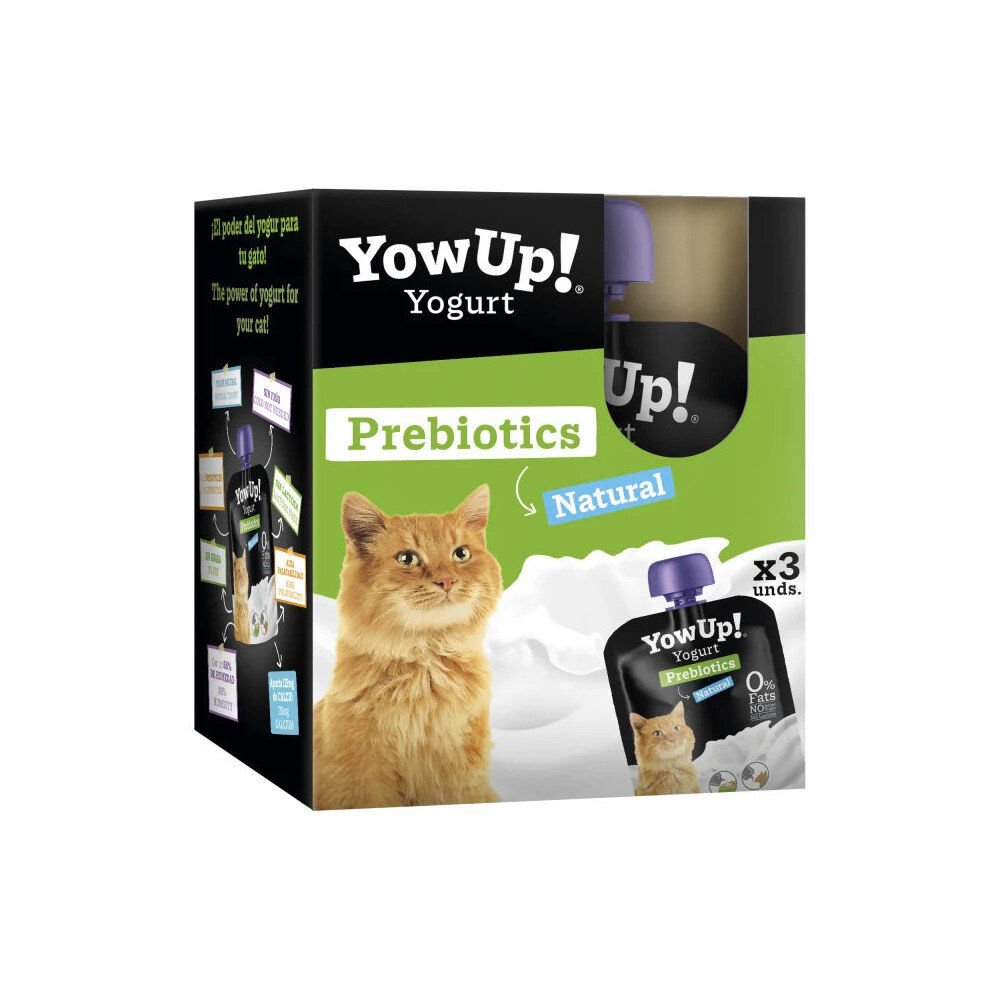 Yowup -  Yaourt Enrichie en Pr&eacute;biotique pour Chats - 3x85g Image num&eacute;ro 1
