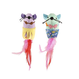 Croci - Jouets Souris avec Plumes pour Chats - x 2pcs