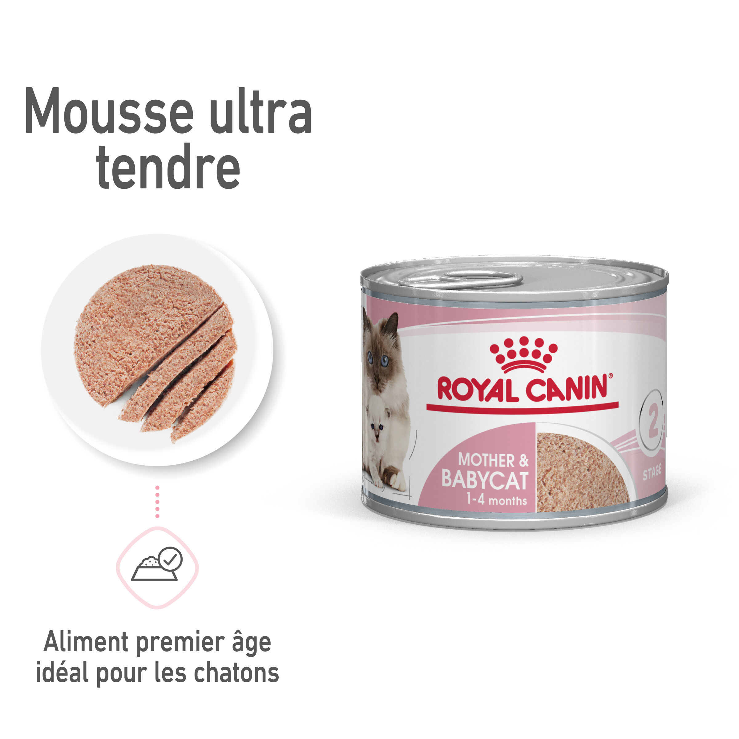 Royal Canin - Tendre Mousse Mother & Babycat Chatte et Chaton 0 &agrave; 4 Mois - 195g Image num&eacute;ro 1