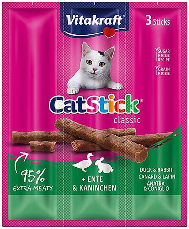 Vitakraft - Cat Stick Mini au Canard et Lapin pour Chat - x3 image number null