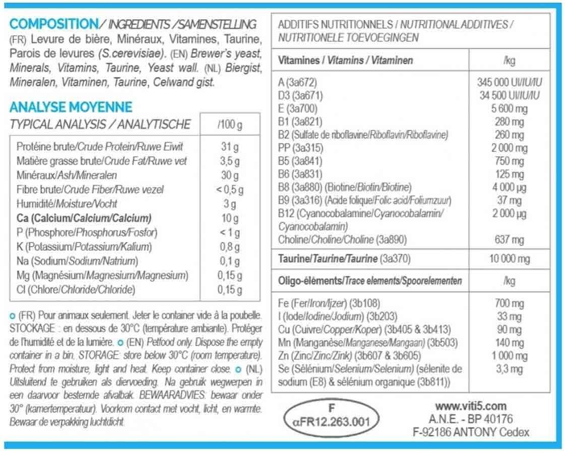Osalia - VIT'I5 Bleu Min&eacute;raux et Vitamines pour Chiens et Chats de Plus de 8 ans - 250g Image num&eacute;ro 3