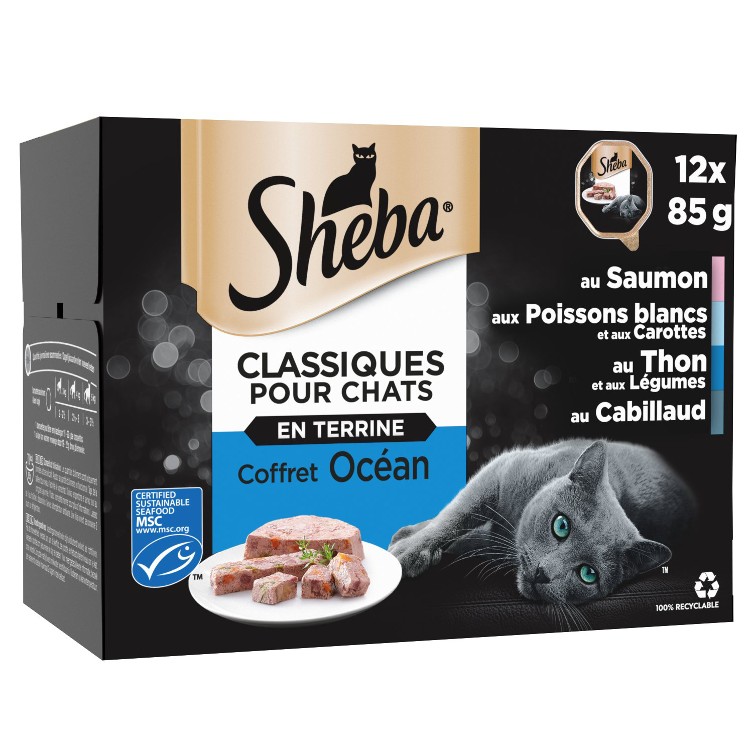 Sheba - Barquettes Classique en Terrine Selection aux Poissons pour Chats - 12x85g Image num&eacute;ro 1
