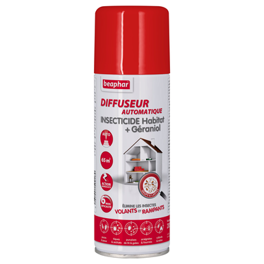 Beaphar - Diffuseur automatique insecticide habitat - 200ml (65 m²)
