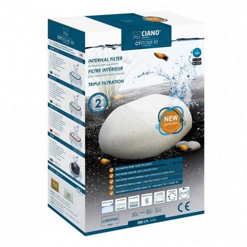 Ciano - Filtre CFSTONE 80 pour Aquarium - Gris Image num&eacute;ro 3