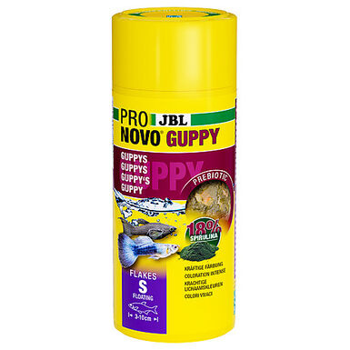 JBL - Aliment en Flocons Pronovo GUPPY FLAKES pour Poissons Tropicaux - 250ml