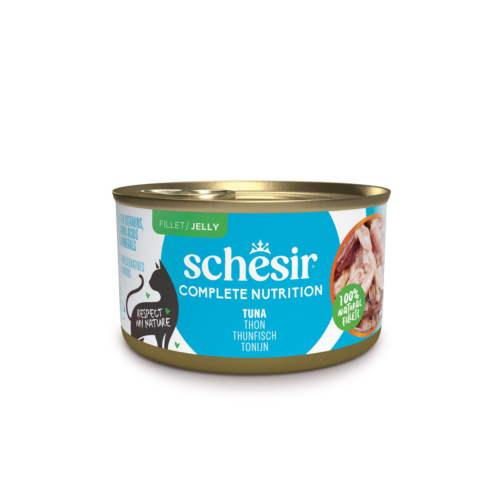 Schesir - Bo&icirc;te P&acirc;t&eacute;e au Thon en Gel&eacute;e pour Chat - 85g Image num&eacute;ro 1