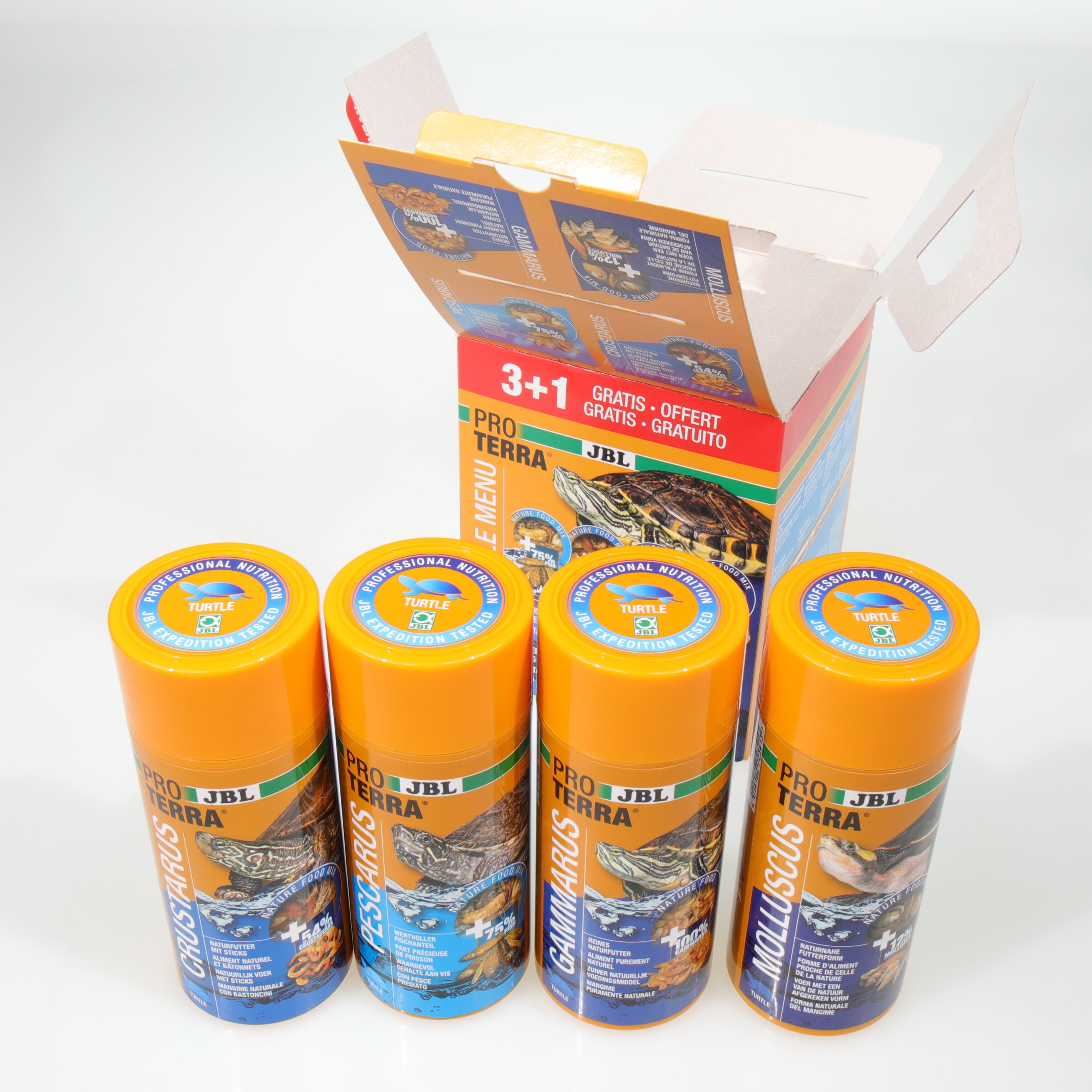 JBL - Aliment Vari&eacute; Proterra Turtle Menu pour Tortues d'Eau - 4x250ml / 3+1 Offert Image num&eacute;ro 3