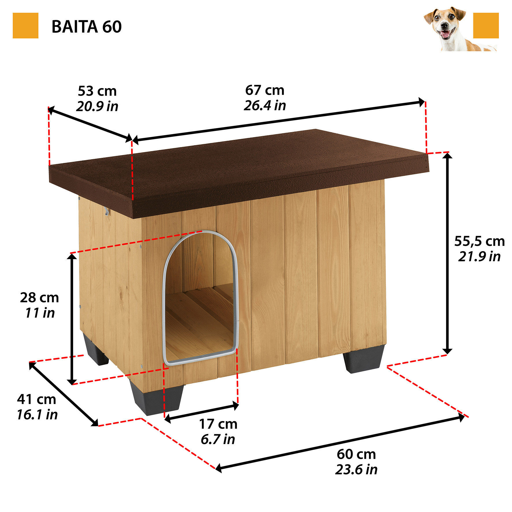 Ferplast - Niche en Bois Baita - 60 Image num&eacute;ro 4