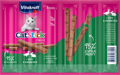 Vitakraft - Cat Stick canard et lapin - 6Pcs