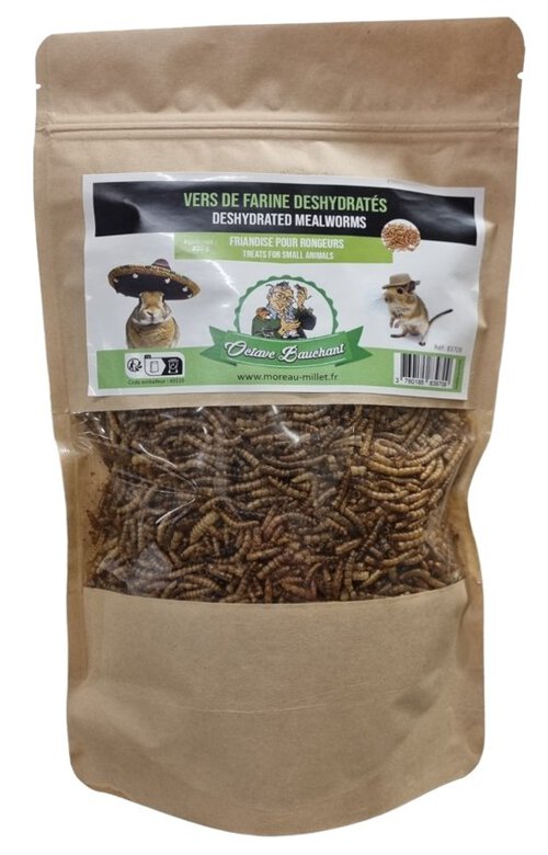 Octave Bauchant - Vers de Farine Séchés Rongeurs - 200g Image numéro 1 Octave Bauchant - Vers de Farine Séchés Rongeurs - 200g Image numéro 1