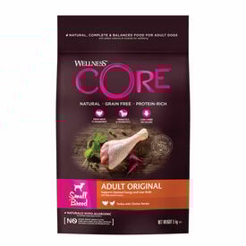 Wellness CORE - Croquettes Original Dinde et Poulet pour Chien de Petie race