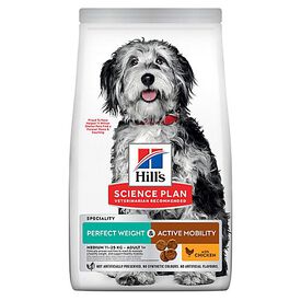 Hill's Science Plan - Croquettes Adult Medium Perfect Weight + Mobility au Poulet pour Chien