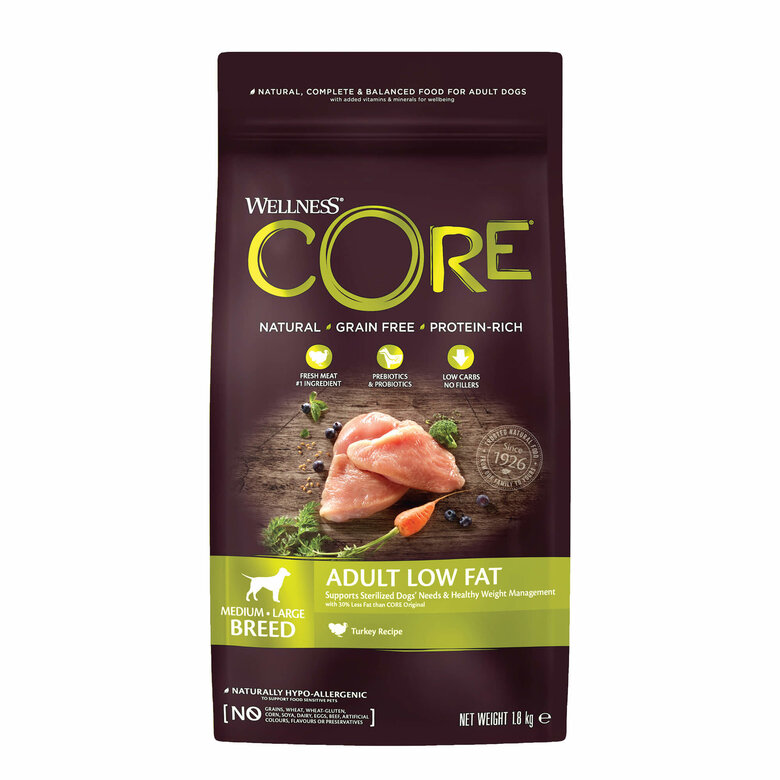 Wellness CORE - Croquettes Light à la Dinde pour Chien - 1,8Kg Image numéro 1 Wellness CORE - Croquettes Light à la Dinde pour Chien - 1,8Kg Image numéro 1