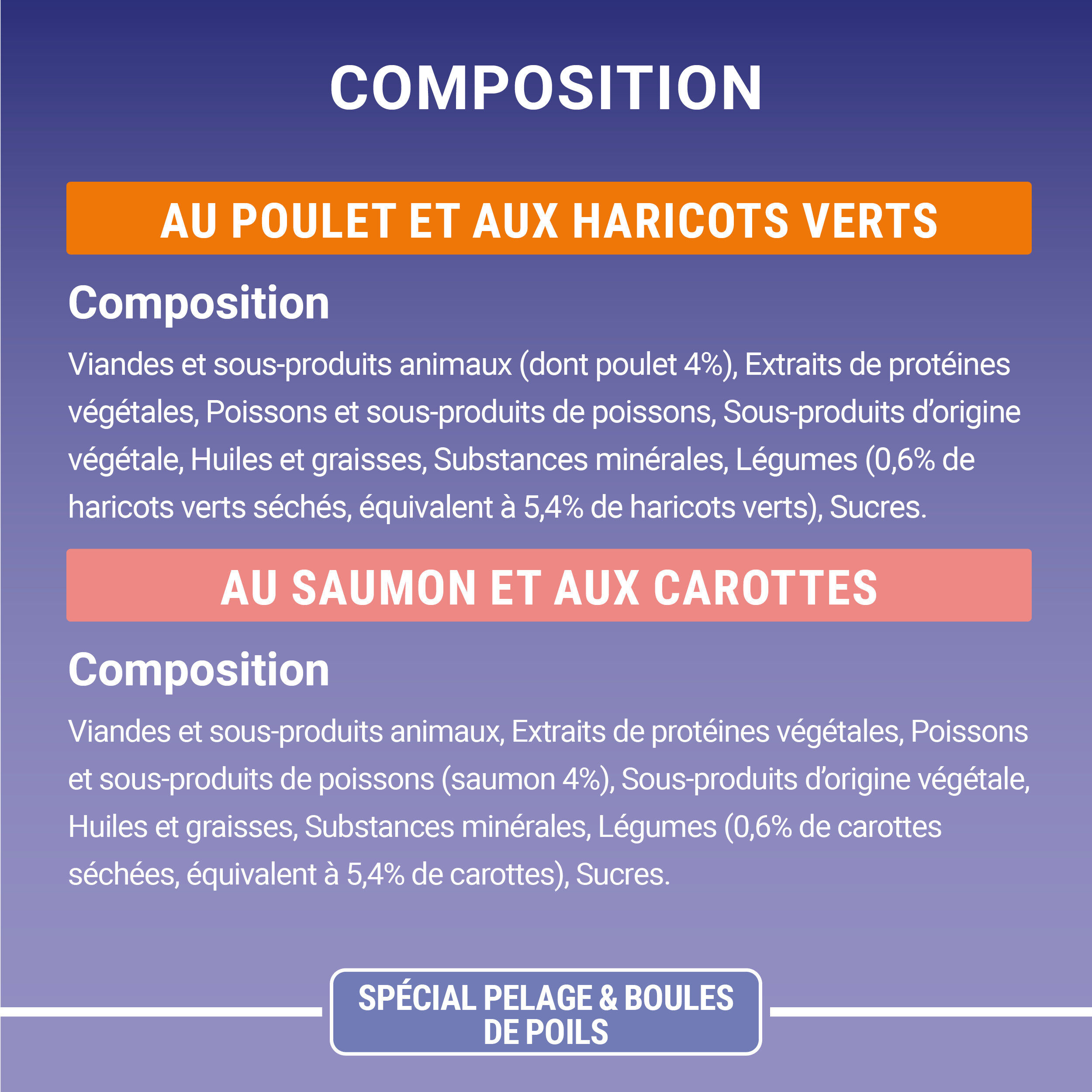 PURINA ONE - Sachets fra&icirc;cheurs Pelage Boules de Poils Saumon et Poulet pour Chats - 4x85g Image num&eacute;ro 3