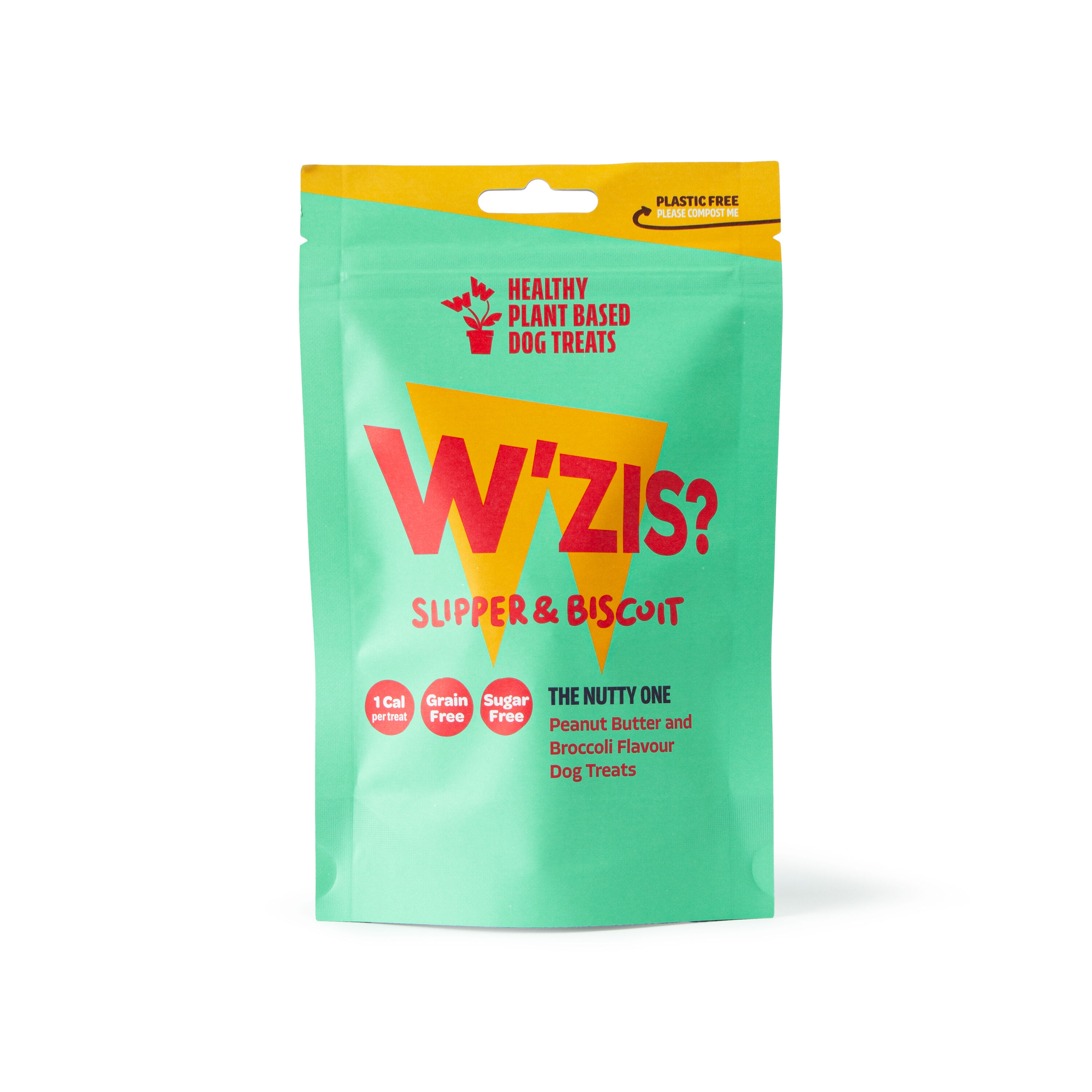W'zis - Friandises Saines &agrave; Base de Plantes Pantoufle & Biscuit pour Chien - 80 g Image num&eacute;ro 1