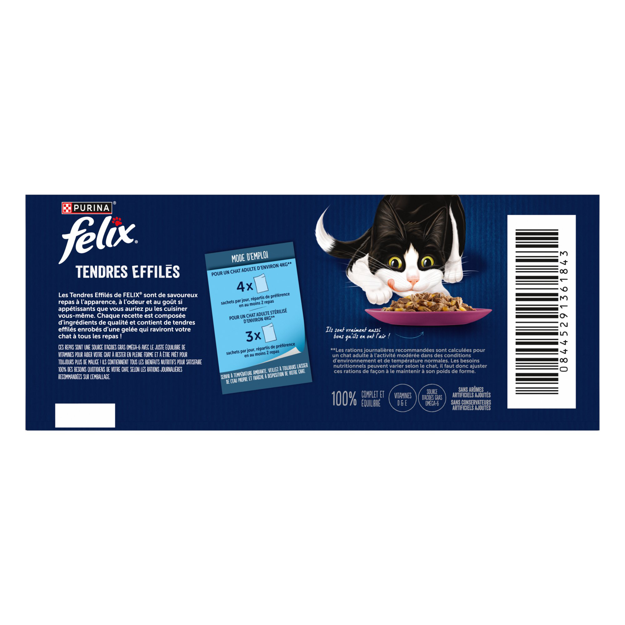 Felix - Sachets Fra&icirc;cheur Tendres Effil&eacute;s En Gel&eacute;e - S&eacute;lection Mixte Poulet - 48x85g Image num&eacute;ro 7