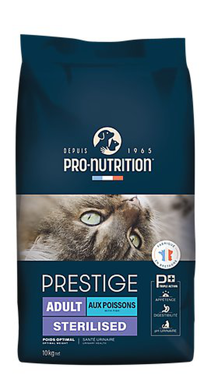 Pro-nutrition - Croquettes Prestige Adult Sterilised aux Poissons Blancs pour Chats - 10Kg image number null