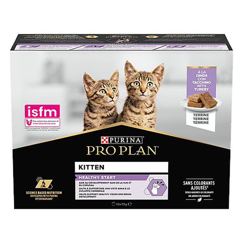 Pro Plan - Pâtée Repas Kitten Healthy Start Dinde pour Chatons - 10x75g image number null