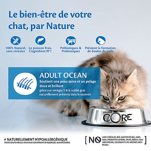 Wellness CORE - Croquettes Ocean Saumon et Thon pour Chat - 4Kg image number null