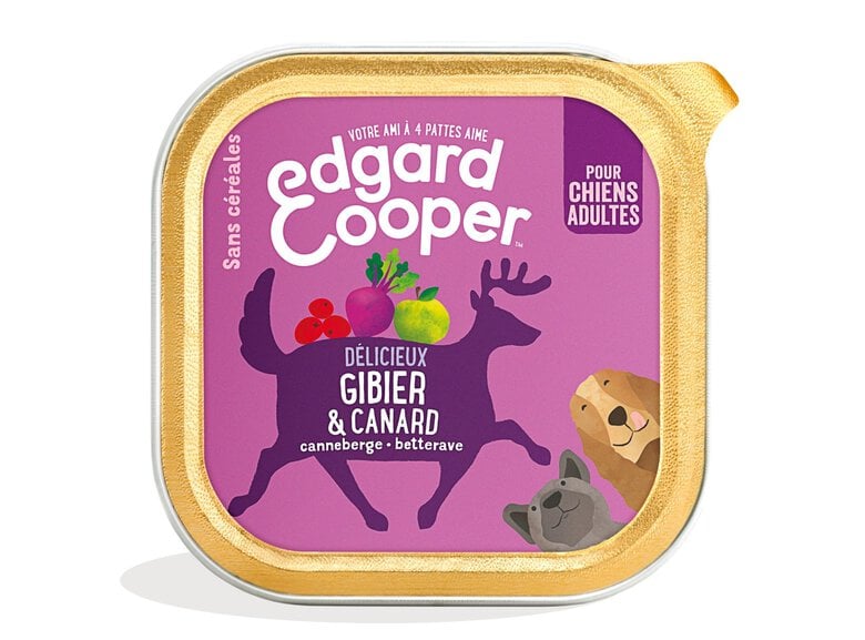 Edgard & Cooper - Barquette au Canard et Gibier pour Chien - 300g Image numéro 1 Edgard & Cooper - Barquette au Canard et Gibier pour Chien - 300g Image numéro 1