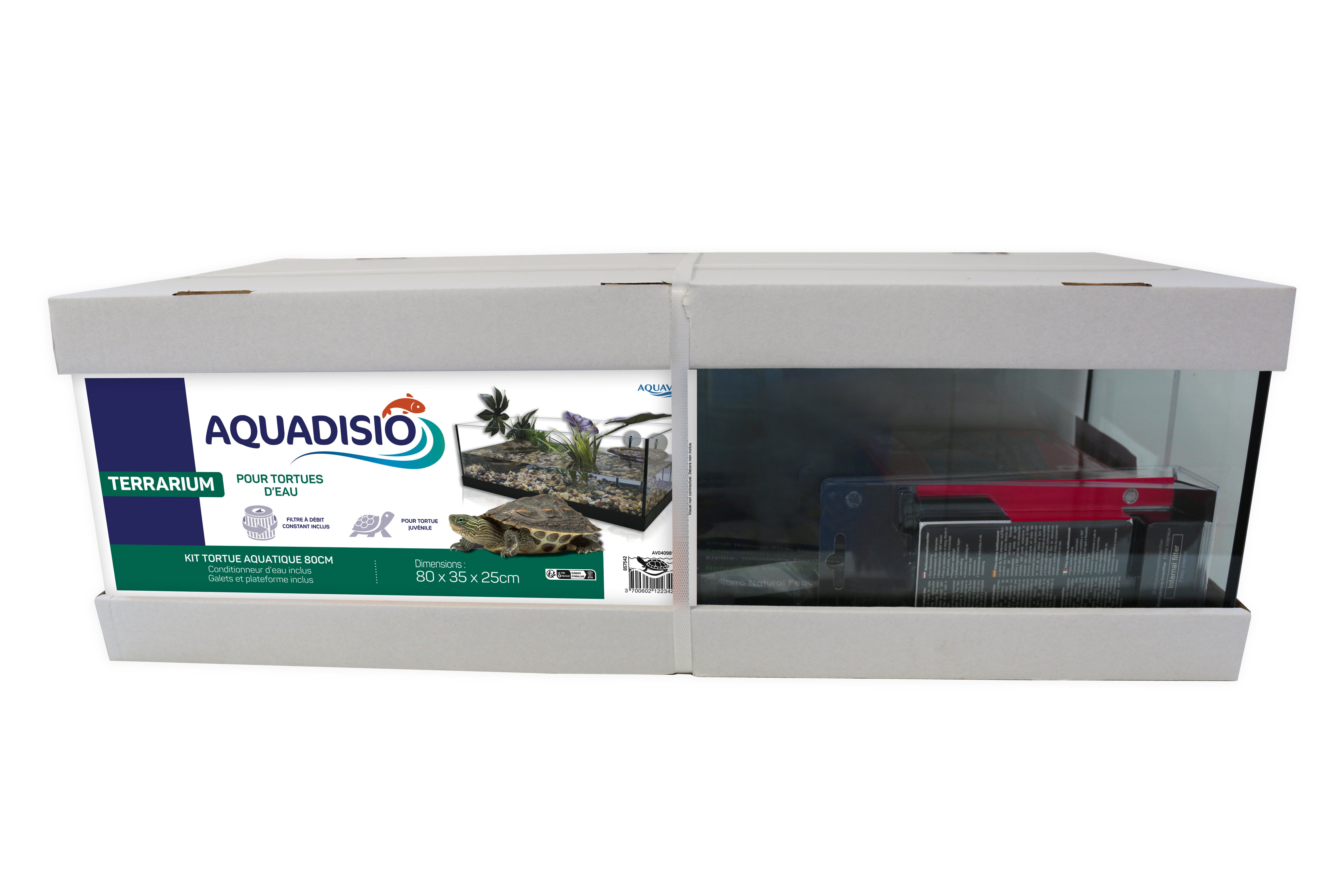 Aquadisio - Terrarium Kit Equip&eacute; pour Tortue Aquatique - 80cm Image num&eacute;ro 1