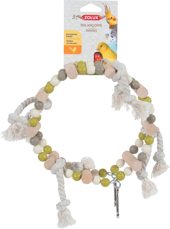 Zolux - Jouet Balançoire Roue Bois + Corde pour Oiseaux - 24,5cm Image numéro 1 Zolux - Jouet Balançoire Roue Bois + Corde pour Oiseaux - 24,5cm Image numéro 1