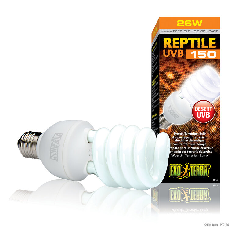 Exo Terra - Ampoule UVB 150 Fluocompact pour Terrarium Reptile - 26W Image numéro 1 Exo Terra - Ampoule UVB 150 Fluocompact pour Terrarium Reptile - 26W Image numéro 1