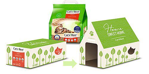 Cat's Best - Maison Chat + Lit&egrave;re Cat's Best Original - 10L Image num&eacute;ro 1