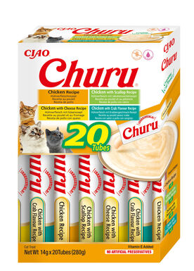 Inaba - Kit Friandises Churu Variétés Poulet pour Chats - 20x14g