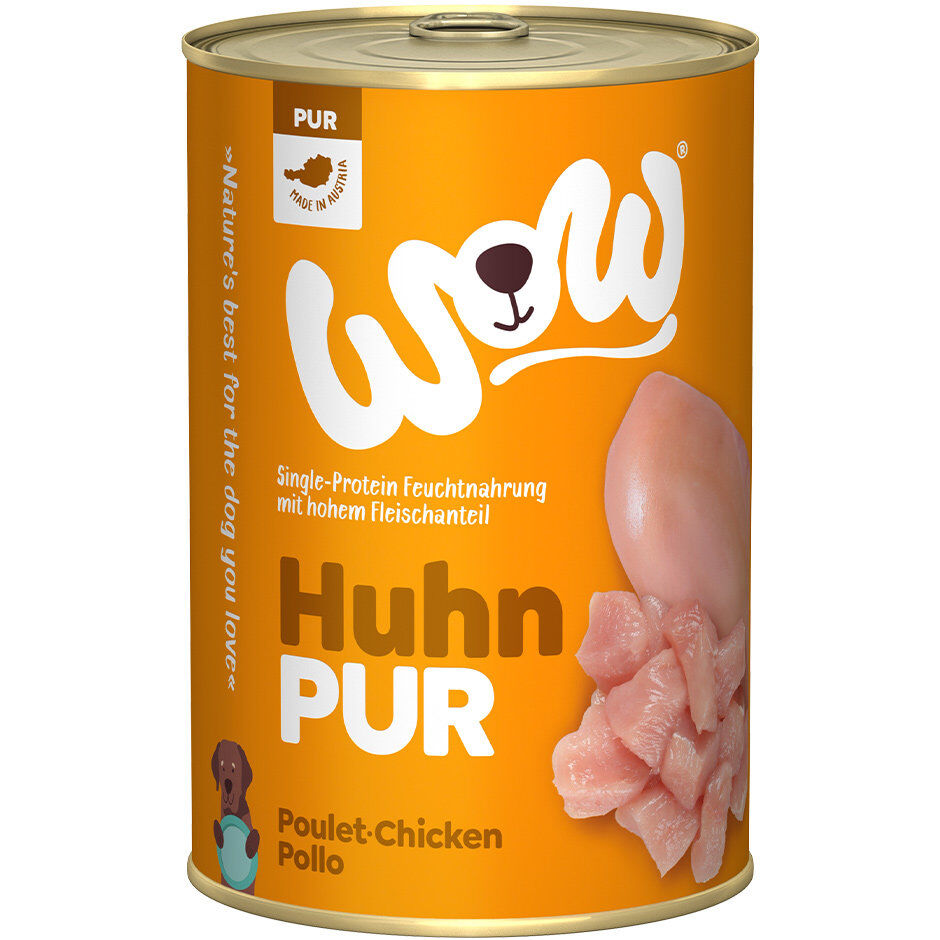 WOW - Repas Complet Naturel PUR Poulet pour Chiens - 400g Image num&eacute;ro 1