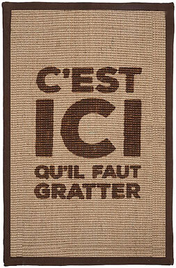 Wouapy - Tapis Griffoir Rectangle Marron pour Chats - 60x38cm