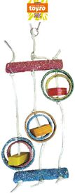 Toyzo - Jouets Perroquet Anneaux Corail + Cuir - 39cm