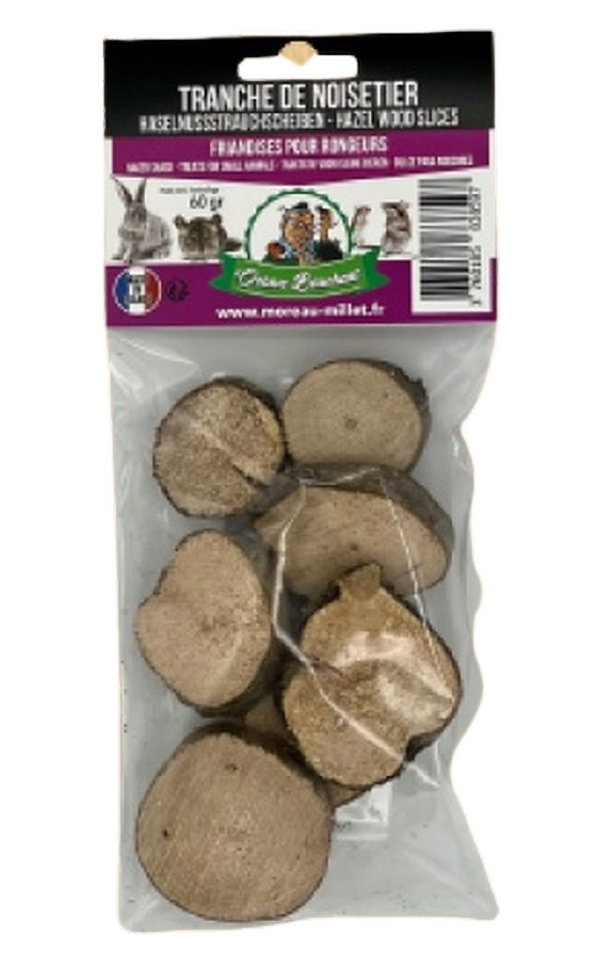 Gasco - Sachet Friandises Tranches de Noisetier pour Rongeur - 60g Image num&eacute;ro 1