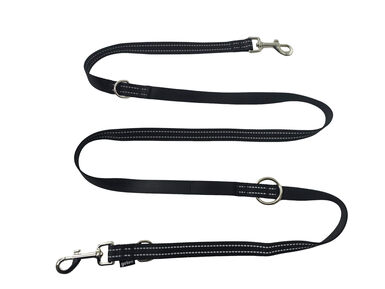Gotoo - Laisse Essentials Multi Position Noir pour Chien