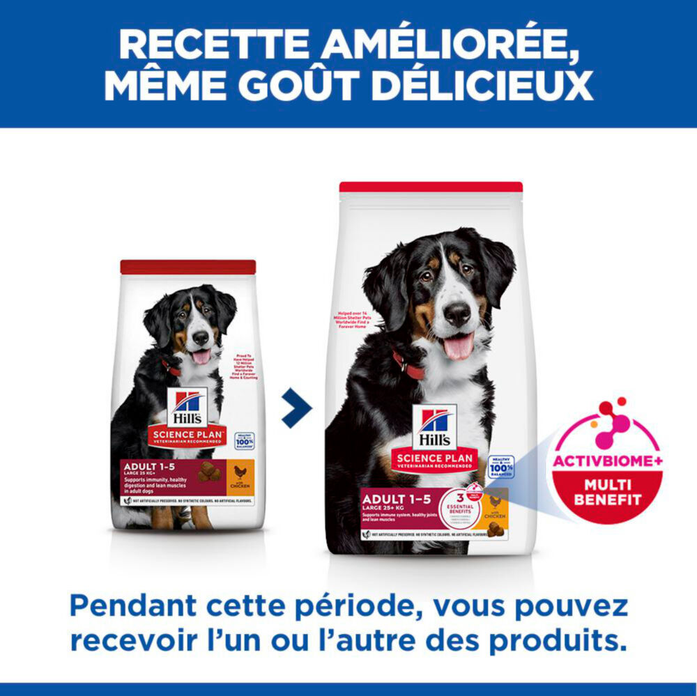 Hill's Science Plan - Adult Croquettes Pour Grand Chien Au Poulet  - 18kg Image num&eacute;ro 5