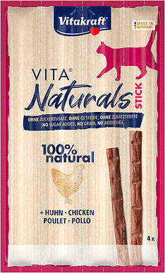 Vitakraft - Friandises Vita Naturals Sticks au Poulet pour Chat -  4x5g