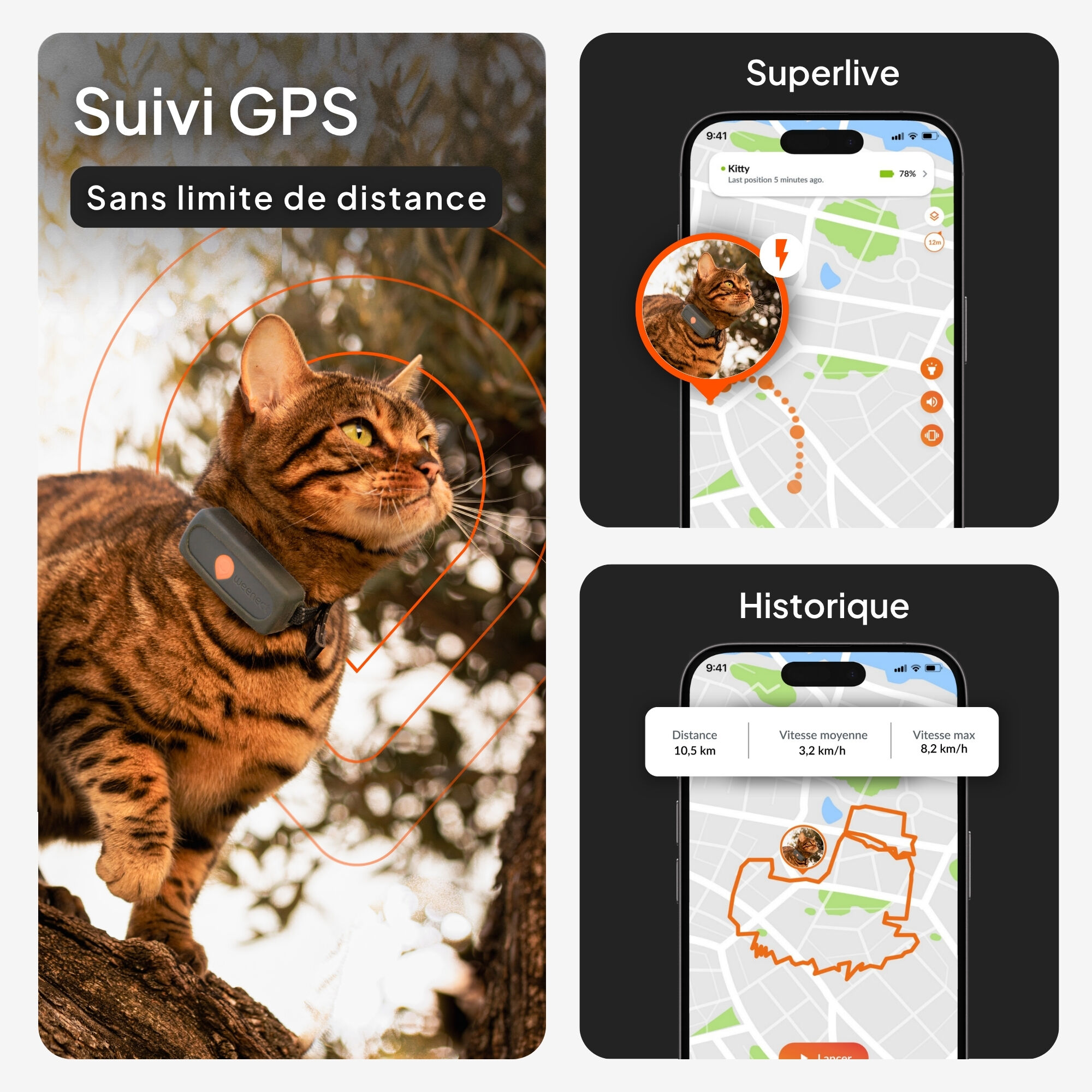 Weenect - Traceur GPS XS Edition 2023 pour Chats - Blanc Image num&eacute;ro 2
