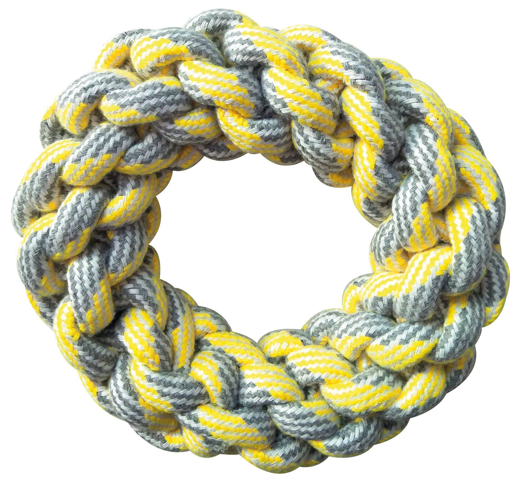 Croci - Jouet Corde Anneau Jaune Pastel pour Chiens - 18cm Image num&eacute;ro 1