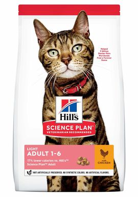 Hill's - Feline Adult Light Poulet pour Chat - 3Kg