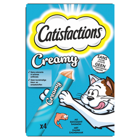 Catisfactions - Friandises Creamy au Saumon pour Chats - 4x10g